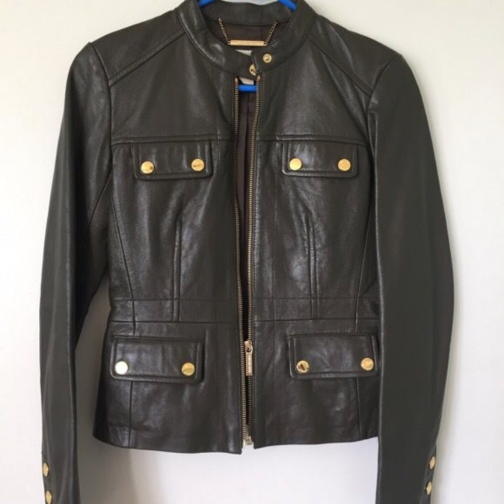 Michael Kors lamb skin leather jacket